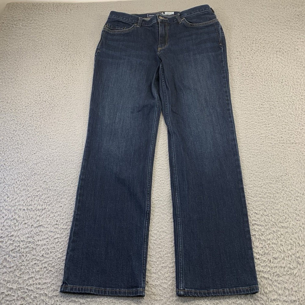 Carhartt Jeans Womens 12 [32x32] RF Loose Fit 5-Pocket Work Blue Denim BD2731-W‎